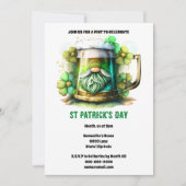 Kleeblatt-Kobold-Feiertag Einladung (Vorderseite)