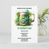 Kleeblatt-Kobold-Feiertag Einladung (Stehend Vorderseite)