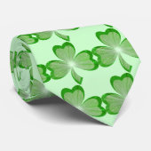 Kleeblatt Krawatte grün (Gerollt)