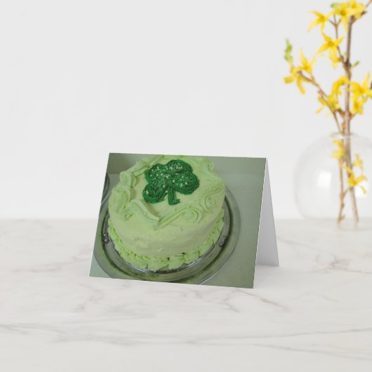 Kleeblatt-Kuchen, St Patrick Tag Karte (Gelbe Blume)