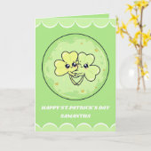 Kleeblatt Kuschelt St. Patrick's Day Karte (Gelbe Blume)
