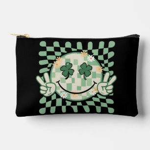 Kleeblatt-Lächeln-Gesicht Lustiger St. Patrick's D Zubehörtasche
