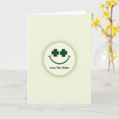 Kleeblatt-Lächeln-Schwester-Liebe-Karte Karte (Gelbe Blume)