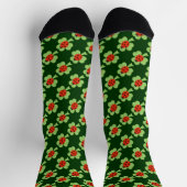 Kleeblatt Ladybug Polka dots St Patrick Day Muster Socken (Oben)