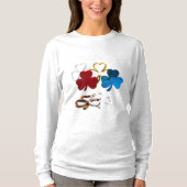 Kleeblatt Langarm Oberteil T-Shirt (Vorderseite)