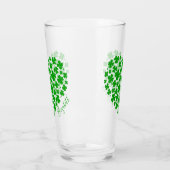 Kleeblatt Leaf Clover Green Heart St Patrick's Day Glas (Links)