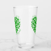 Kleeblatt Leaf Clover Green Heart St Patrick's Day Glas (Rechts)