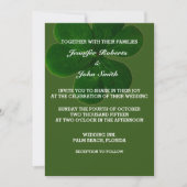 Kleeblatt Leaf Forest Green farbenfrohe trendy Wed Einladung (Vorderseite)