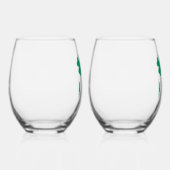 Kleeblatt Leaf Monogram St Patrick's Day Geschenk Weinglas Ohne Stiel (Rechts)