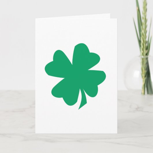Kleeblatt Leaf St Patrick's Day 2025 Green Irish Karte (Vorderseite)