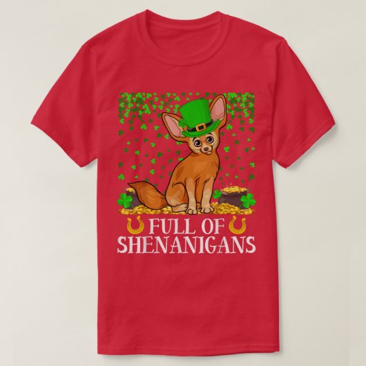 Kleeblatt Leaf voll von Shenanigans Fennec von St T-Shirt (Design vorne)