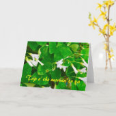 Kleeblatt-leere Gruß-Karte Karte (Gelbe Blume)