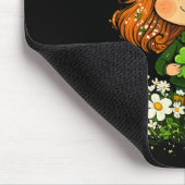 Kleeblatt Leprechaun Girls St Patricks Day L Mousepad (Ecke)
