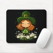 Kleeblatt Leprechaun Girls St Patricks Day L Mousepad (Mit Mouse)
