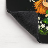Kleeblatt Leprechaun Girls St Patricks Day L Mousepad (Ecke)