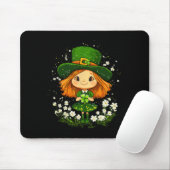 Kleeblatt Leprechaun Girls St Patricks Day L Mousepad (Mit Mouse)