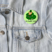 Kleeblatt Leprechaun - Kiss Me I'm Feelin Irish Bu Button (Beispiel)