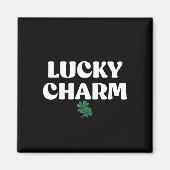 Kleeblatt Leprechaun Lucky Charm St. Patrick's Day Magnet (Vorne)