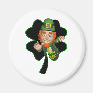 Kleeblatt Leprechaun Magnet