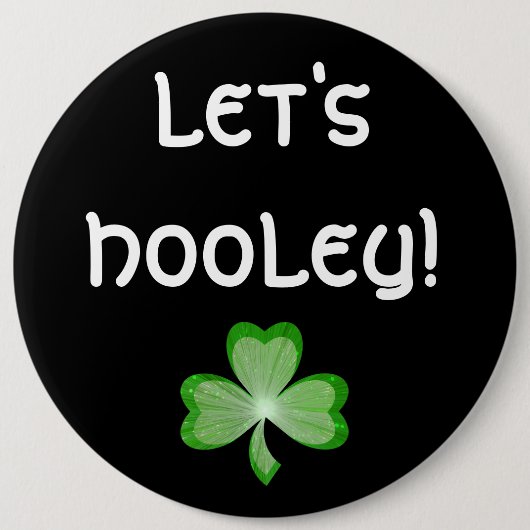 Kleeblatt 'Let's Hooley!' Taste schwarz Button (Vorderseite)