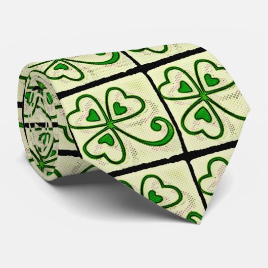 Kleeblatt Liebe Krawatte (Gerollt)