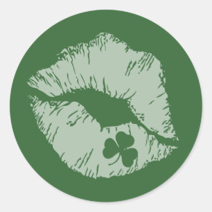 Kleeblatt Lips - Küss Me I'm Irish Stickers