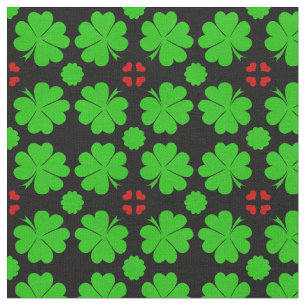Kleeblatt & Lucky Clover Leaf modische Stoffmode Stoff