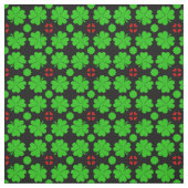 Kleeblatt & Lucky Clover Leaf trendige Stoffmode Stoff (Muster)