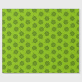 Kleeblatt, Lucky Clover Pattern, St. Patrick Geschenkpapier (Flach)