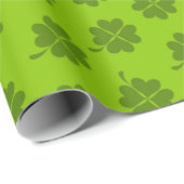 Kleeblatt, Lucky Clover Pattern, St. Patrick Geschenkpapier (Rolleneckpunkt)