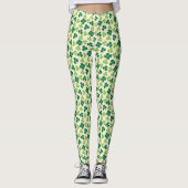 Kleeblatt Lucky Clover Pattern St Patrick's Day Leggings (Vorderseite)