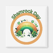 Kleeblatt Lucky Rainbow St. Patrick's Day Magnet (Vorne)