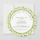 Kleeblatt Mandala 21. Geburtstag Party Einladung (Rückseite)