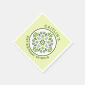 Kleeblatt Mandala 21. Geburtstag Party Serviette (Ecke)