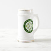 Kleeblatt Mandala St. Patrick's Day Family Party Bierglas (VorderseiteRechts)