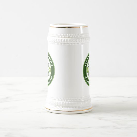 Kleeblatt Mandala St. Patrick's Day Family Party Bierglas (Mittel)