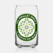 Kleeblatt Mandala St. Patrick's Day Family Party Dosenglas (Rückseite)