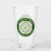 Kleeblatt Mandala St. Patrick's Day Family Party Glas (Rückseite)
