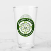 Kleeblatt Mandala St. Patrick's Day Family Party Glas (Vorderseite)