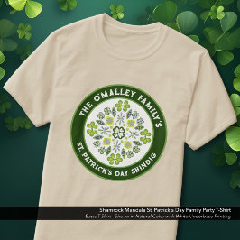 Kleeblatt Mandala St. Patrick's Day Family Party T-Shirt