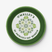 Kleeblatt Mandala St. Patrick's Day Party Pappteller (Vorderseite)