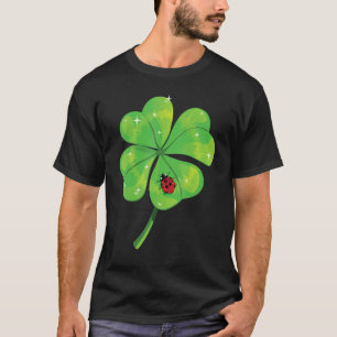 Kleeblatt Marienkäfer Glücksklee St. Patrick T-Shirt