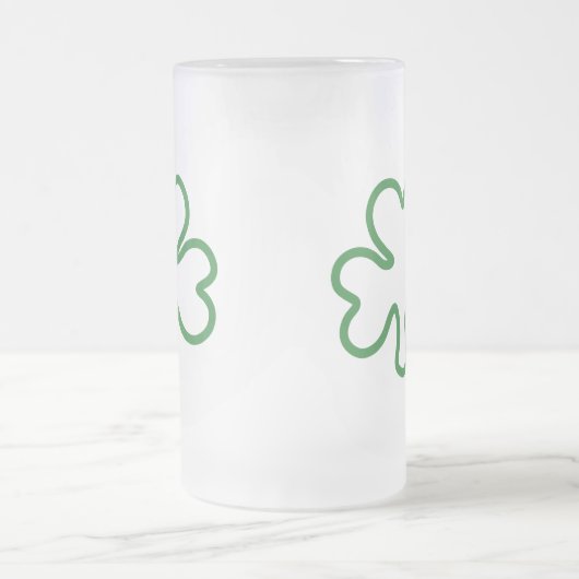 Kleeblatt Mattglas Bierglas (Mittel)