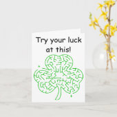 Kleeblatt Maze Card für Kinder St Patrick's Day Karte (Gelbe Blume)