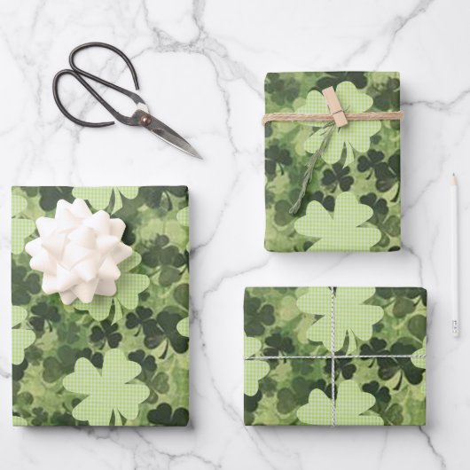 Kleeblatt Meadow 3 Geschenkpapier Set (Vorderseite)