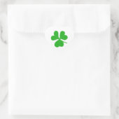 Kleeblatt mit grünem Glück Herz-Aufkleber (Tasche)