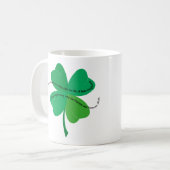 Kleeblatt mit irischem Toast Kaffeetasse (Vorderseite Links)