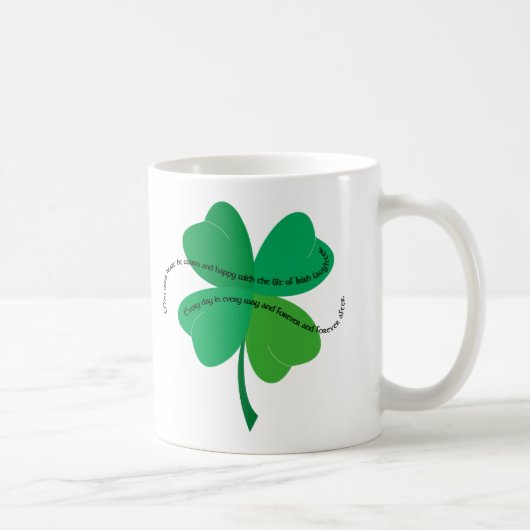 Kleeblatt mit irischem Toast Kaffeetasse (Rechts)