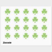 Kleeblatt mit Polka dots St. Patrick's Day Aufkleb Runder Aufkleber (Blatt)