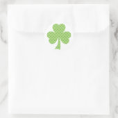 Kleeblatt mit Polka dots St. Patrick's Day Aufkleb Runder Aufkleber (Tasche)